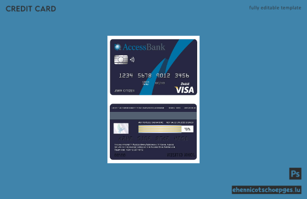 Beispielvorschau der Azerbaijan Access Bank Visa-Karte